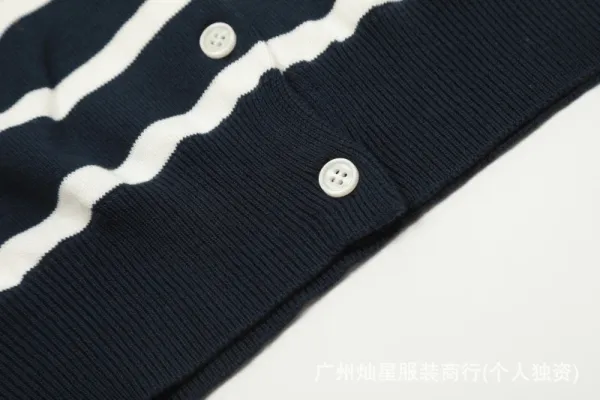 Ralph Lauren Striped Navy and White Cardigan - 32