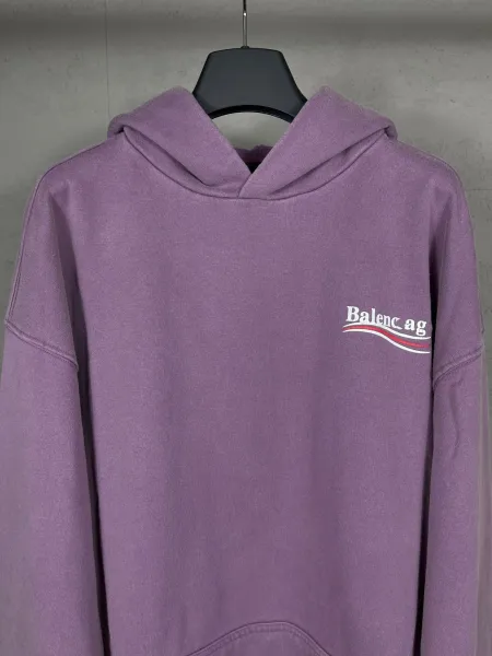 Balenciaga AG Logo Washed Blue Hoodie - 13
