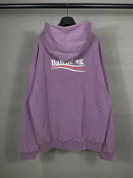 Balenciaga AG Logo Washed Blue Hoodie - 11