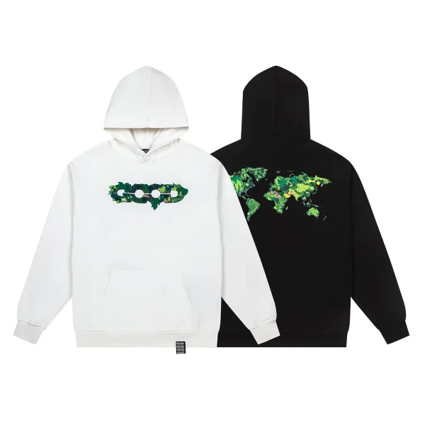 GRA Good Splatter Print Oversized Hoodie White - 28