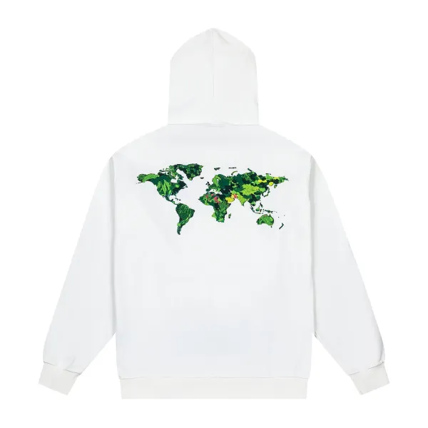 GRA Good Splatter Print Oversized Hoodie White - 30