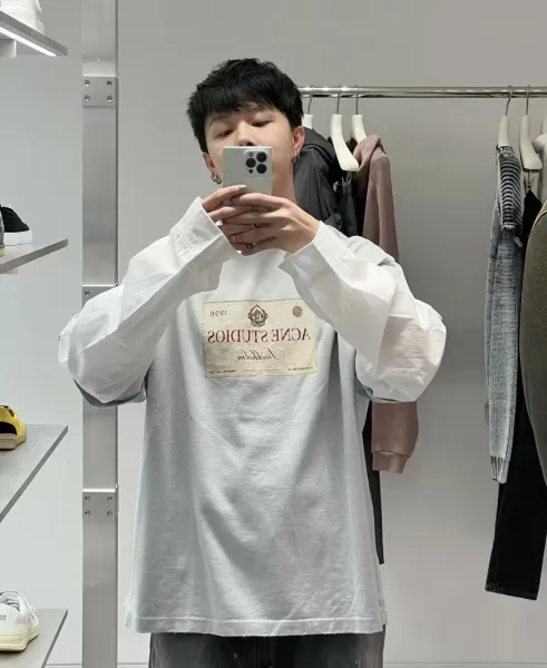 Acne Studios Vintage Label Graphic T-Shirt White - 10