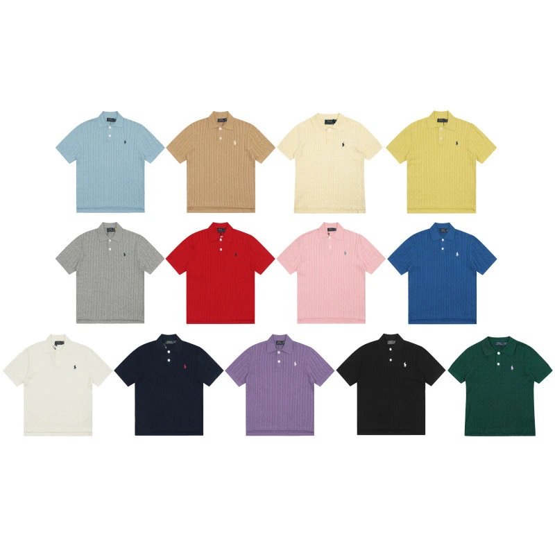 Polo Ralph Lauren Cable Knit Polo Purple - 4