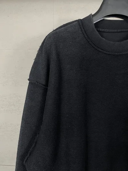 Balenciaga Distressed Logo Sweatshirt Black Hoodie - 10