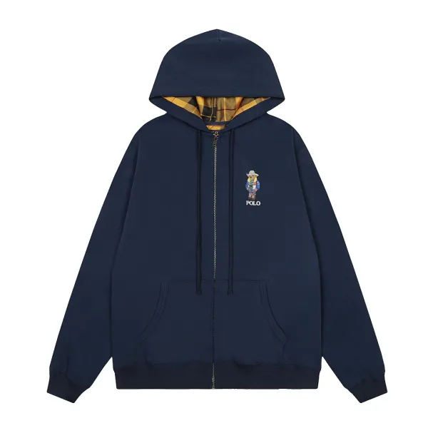 Polo Ralph Lauren Bear Logo Full-Zip Hoodie White - 5