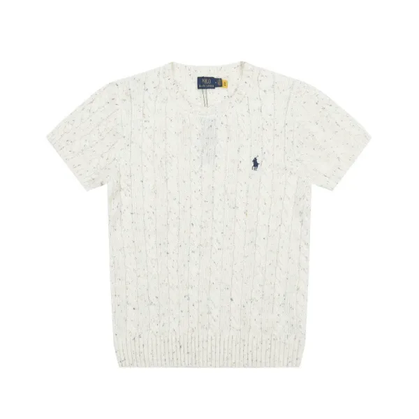 Polo Ralph Lauren Cable Knit Short-Sleeve Sweater Pink - 23