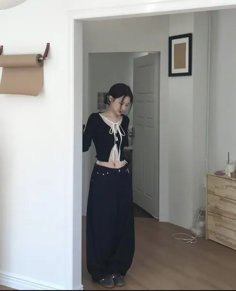 Fakuna Matar Black Wide-Leg Denim Jeans - 19