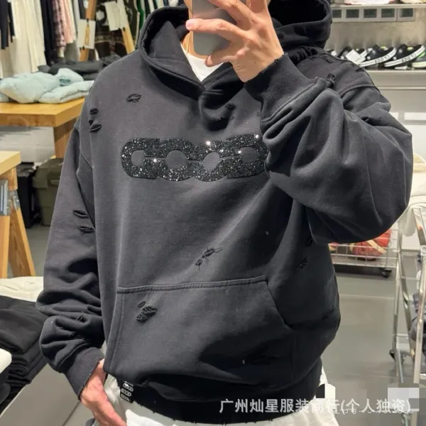 GOOD Studio Embellished Logo Hoodie Black - 16