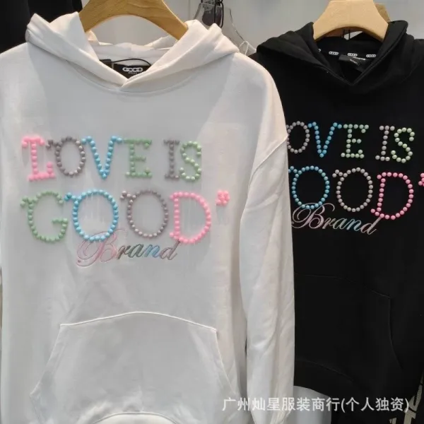 GOOD Studio Embellished Logo Hoodie Black - 29