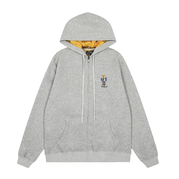 Polo Ralph Lauren Bear Logo Full-Zip Hoodie White - 7