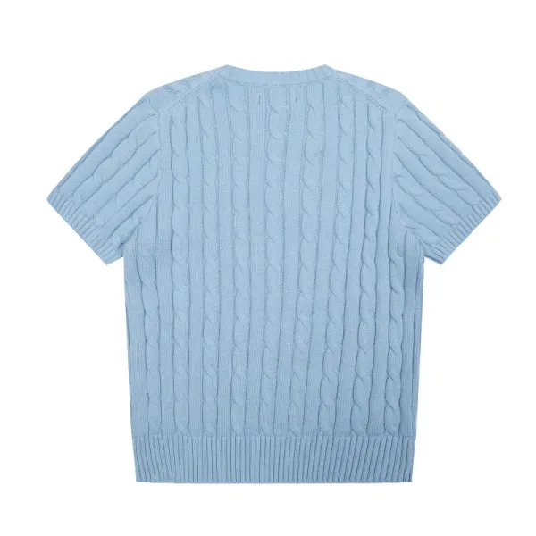 Polo Ralph Lauren Cable Knit Short-Sleeve Sweater Cream - 12