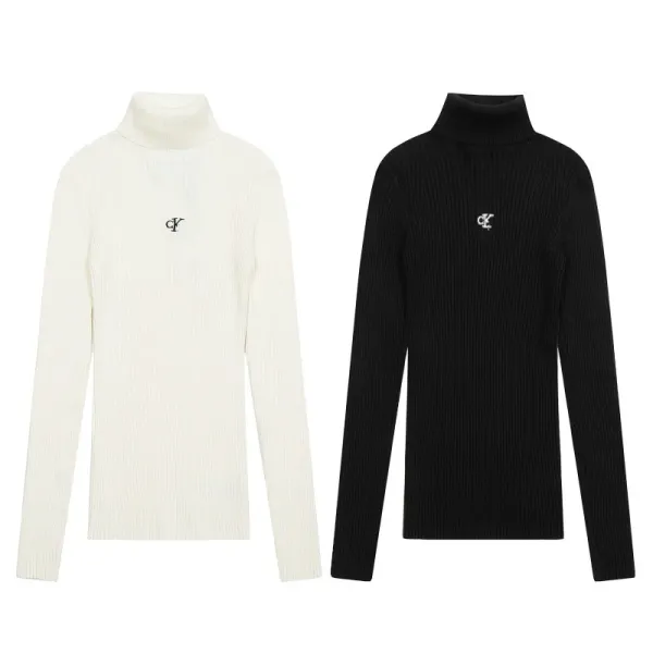 Calvin Klein CK Ribbed Turtleneck Sweater Off-White - 6