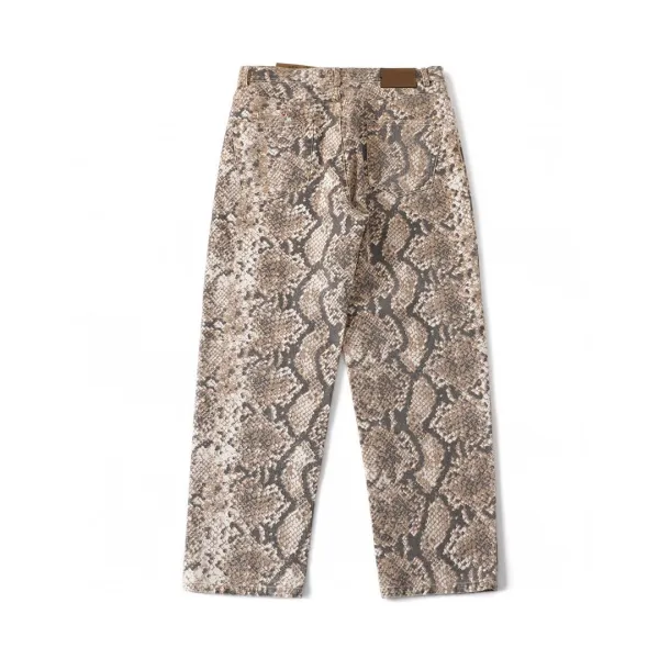 Gallery Dept. Snake Print Wide-Leg Jeans - 3
