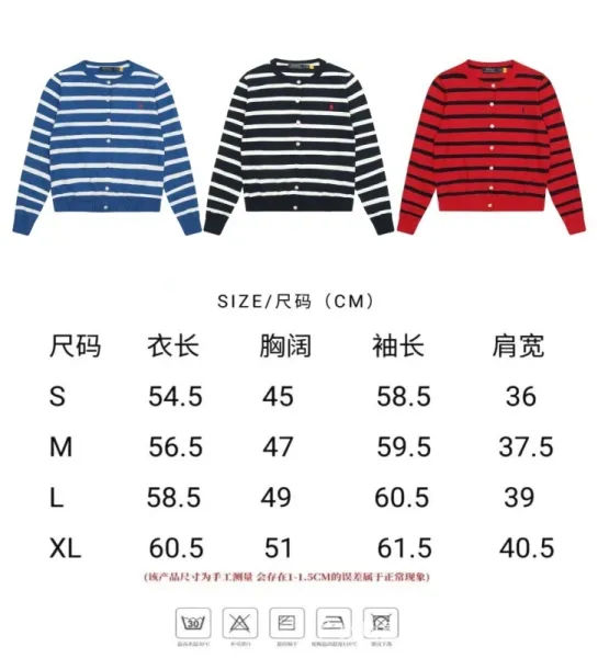 Ralph Lauren Striped Navy and White Cardigan - 25