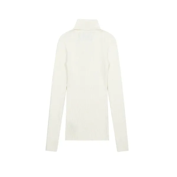 Calvin Klein CK Ribbed Turtleneck Sweater Off-White - 9