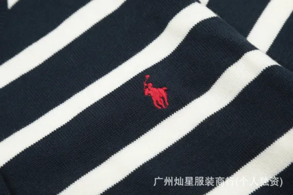 Ralph Lauren Striped Navy and White Cardigan - 35