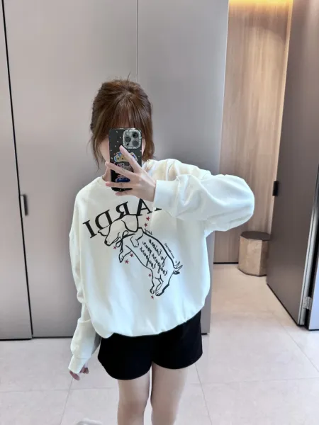 Mardi Flower Embroidered Oversized Sweatshirt in Beige with Pink Lace Skirt - 8