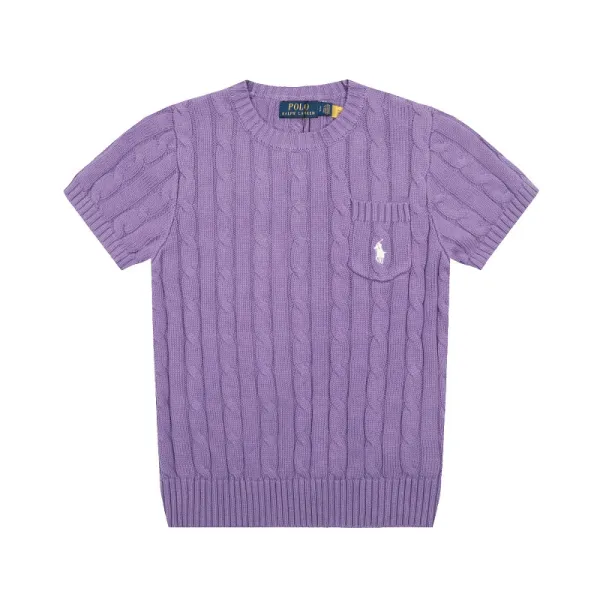 Polo Ralph Lauren Cable Knit Short-Sleeve Sweater Cream - 40