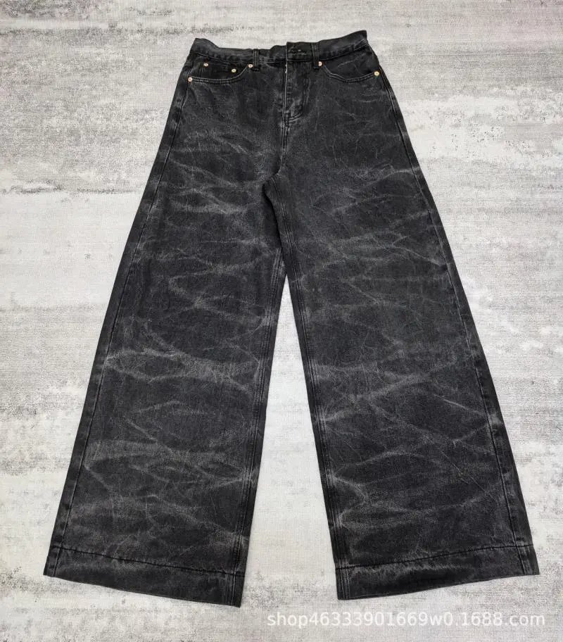 Gallery Dept. Distressed Wide-Leg Black Jeans - 2
