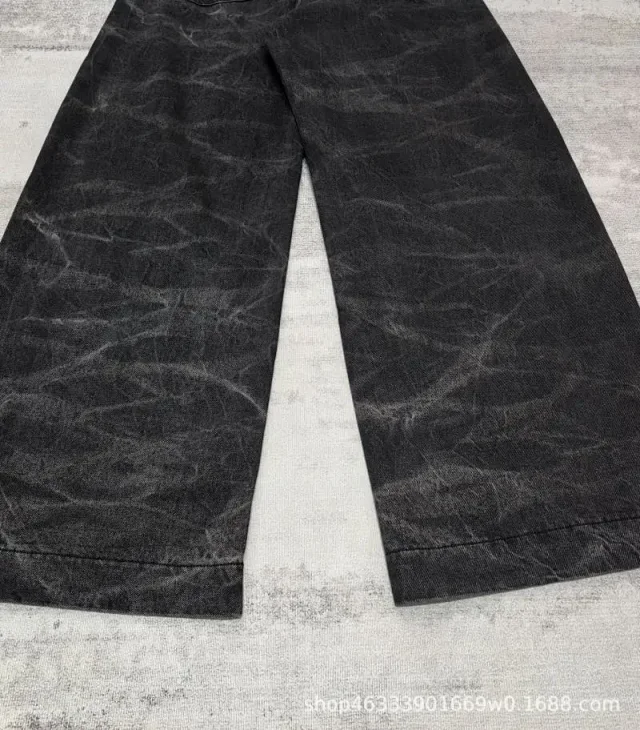 Unbranded Jeans Washed wide-leg flare product detail image 7