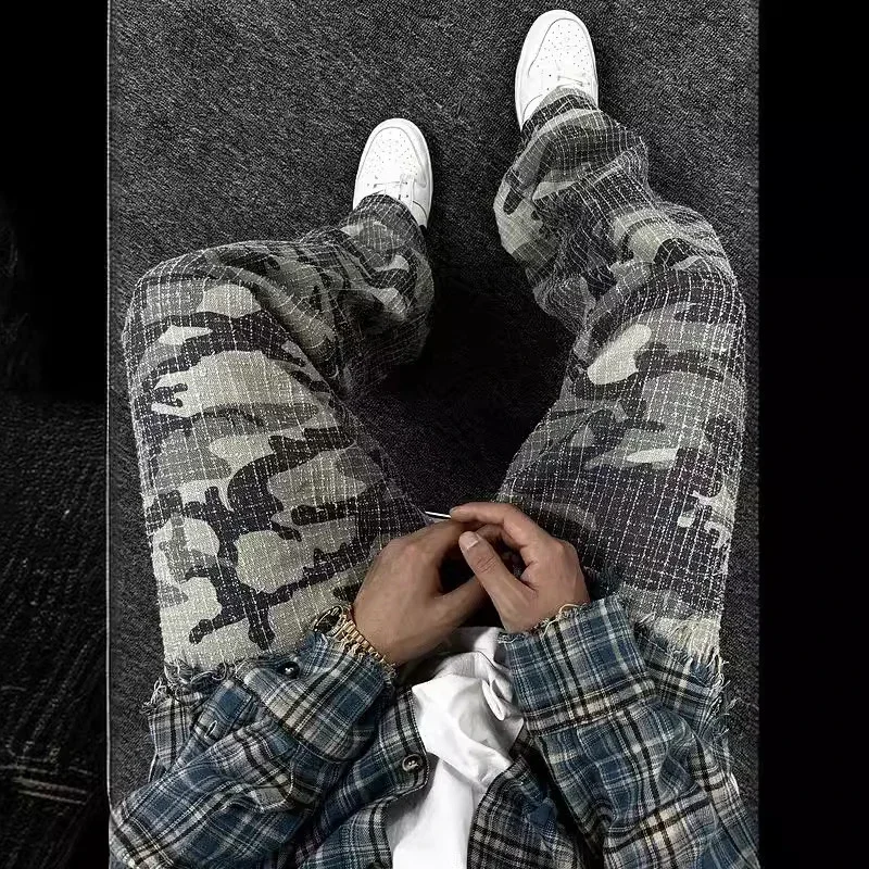 stussy camouflage green jeans