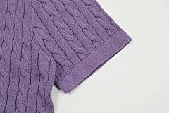 Polo Ralph Lauren Cable Knit Polo Purple - 27