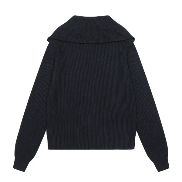 Polo Ralph Lauren Ribbed Zip-Up Sweater Navy - 17