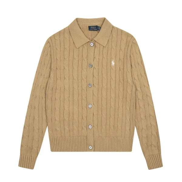 Polo Ralph Lauren Cable Knit Cardigan Pale Yellow Cardigan - 24