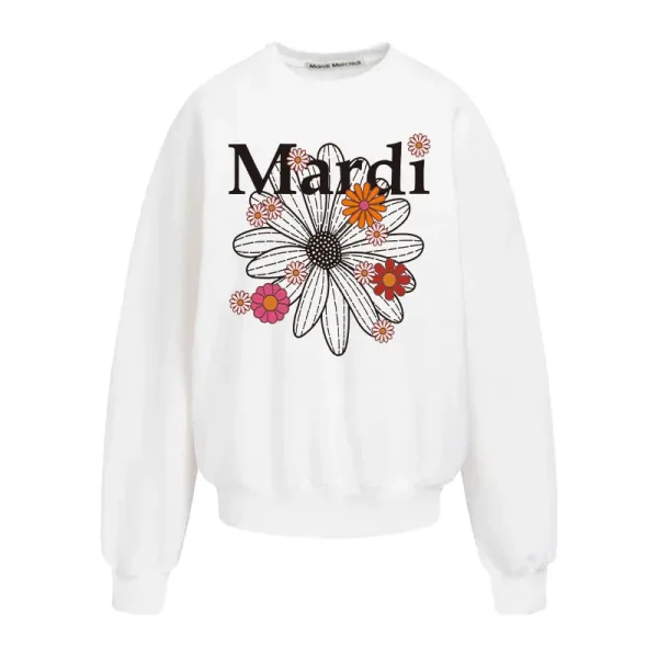 Mardi Floral Print Oversized Sweatshirt Gray - 8