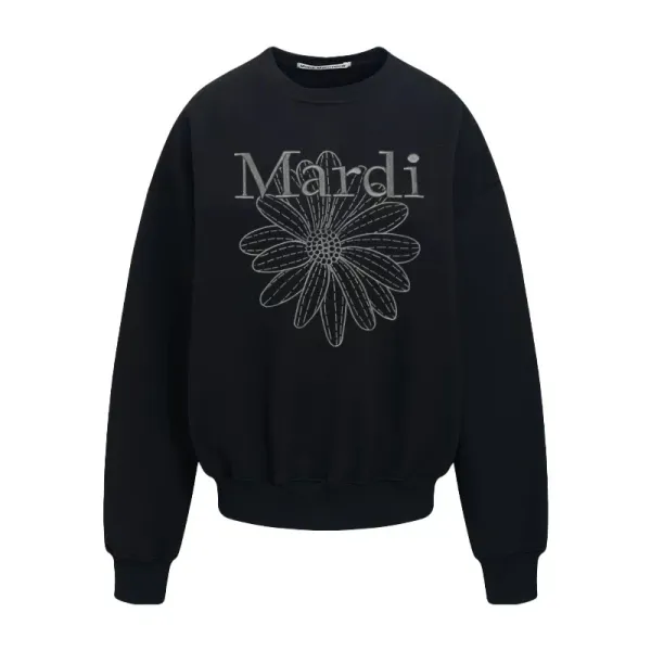Mardi Daisy Pink Embroidered Graphic Hoodie - 15