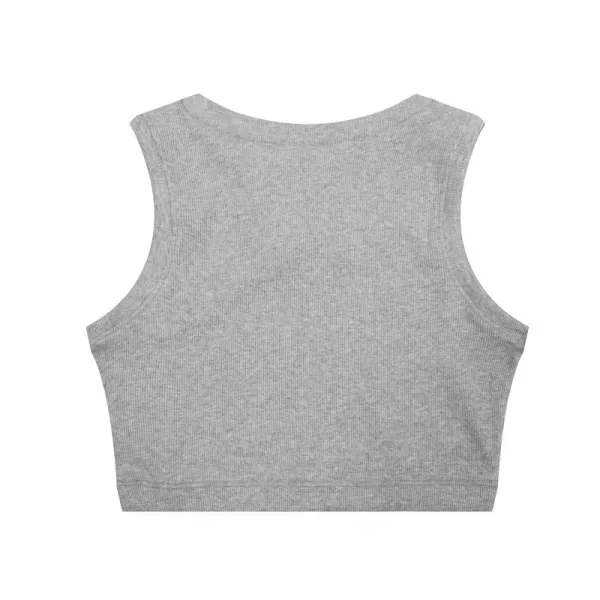 Loewe Anagram Embroidered Ribbed Crop Top Black - 12