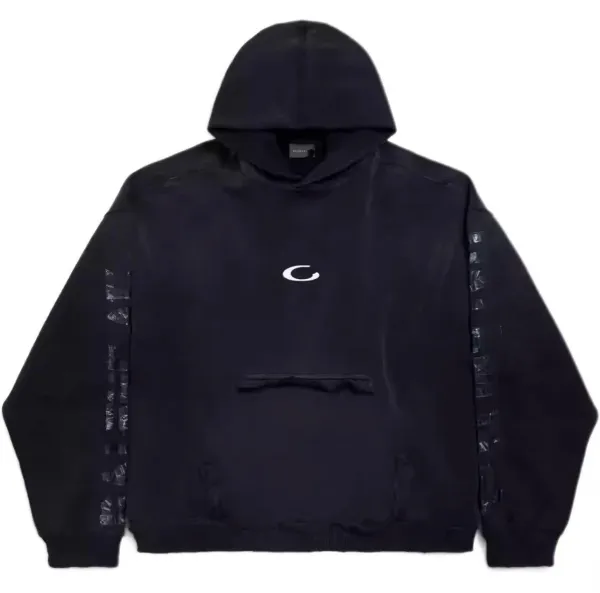 Corteiz Acid Wash C Logo Hoodie Gray - 5
