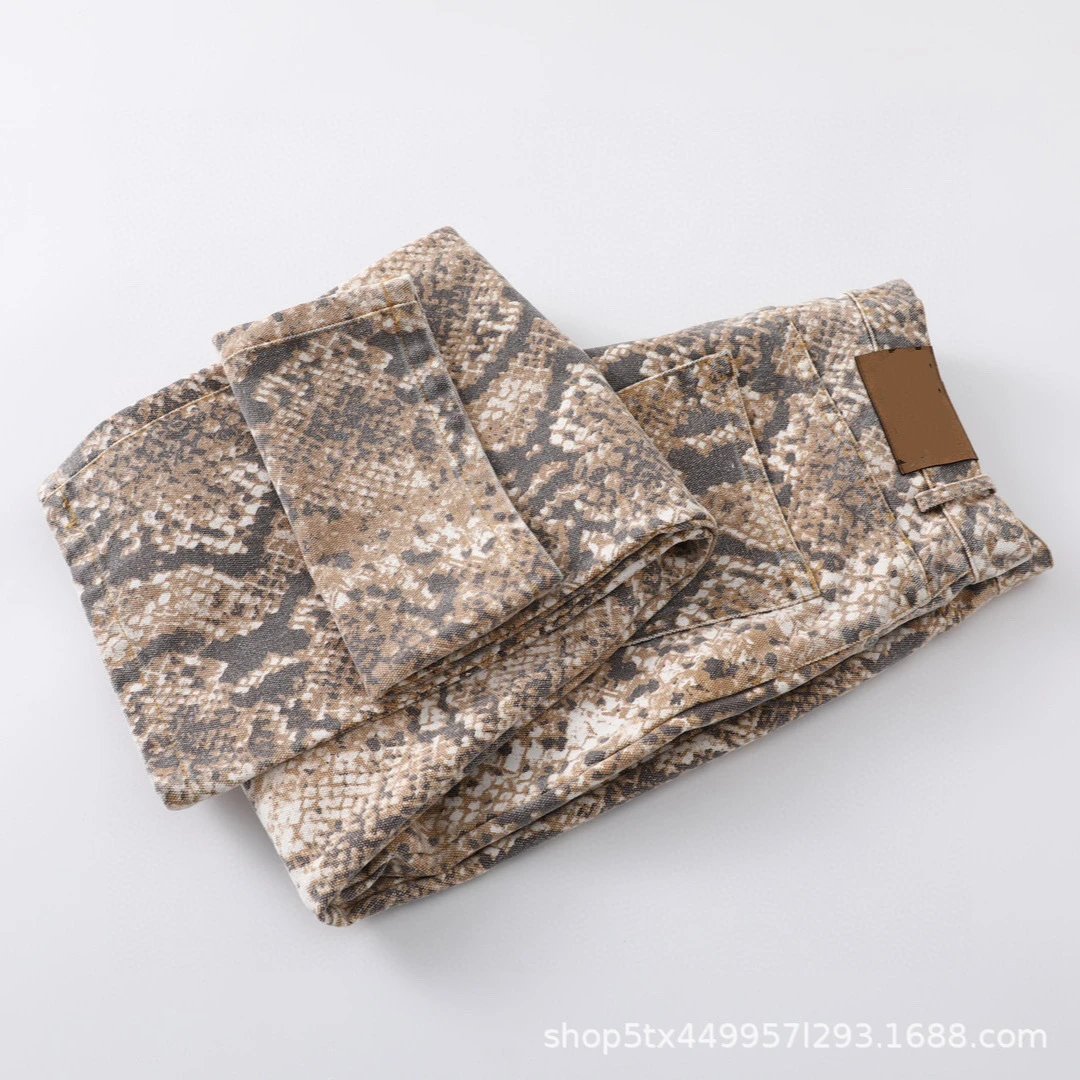 Unbranded Jeans Snake-Print Wide-Leg image 4