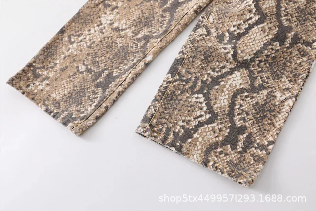Unbranded Jeans Snake-Print Wide-Leg product detail image 8