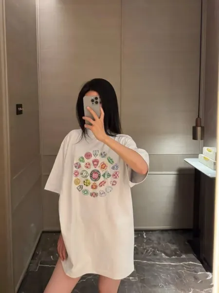 Gallery Dept. Crest Circle Print White T-Shirt - 6