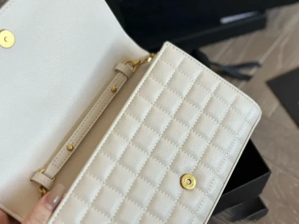 Chanel Classic Flap Wallet in Off-White Quilted Caviar Leather - 8