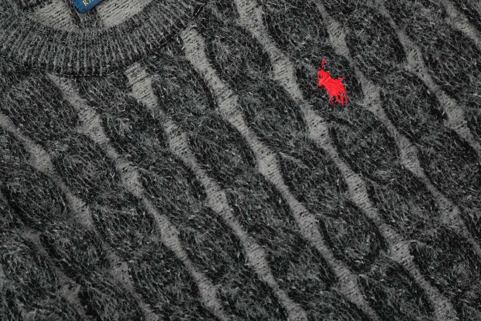 Polo Ralph Lauren Cable Knit Sweater Charcoal Gray Sweater - 21