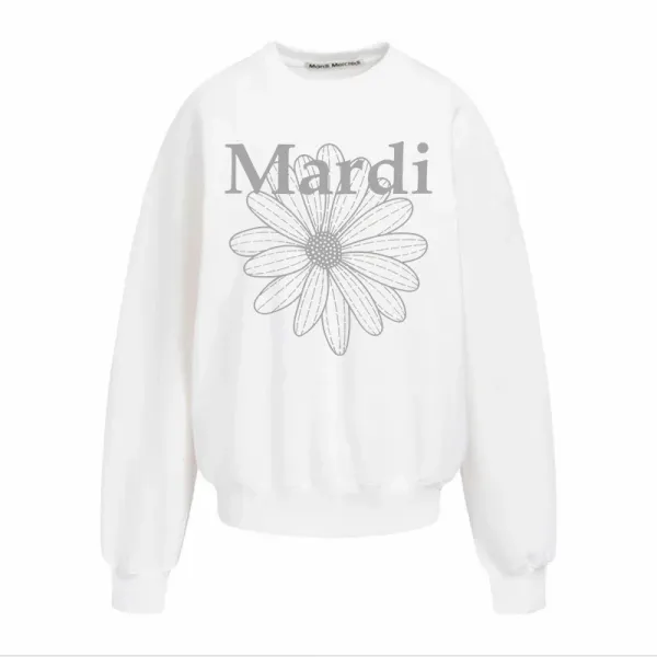 Maison Margiela Mardi Daisy Print White Hoodie - 26