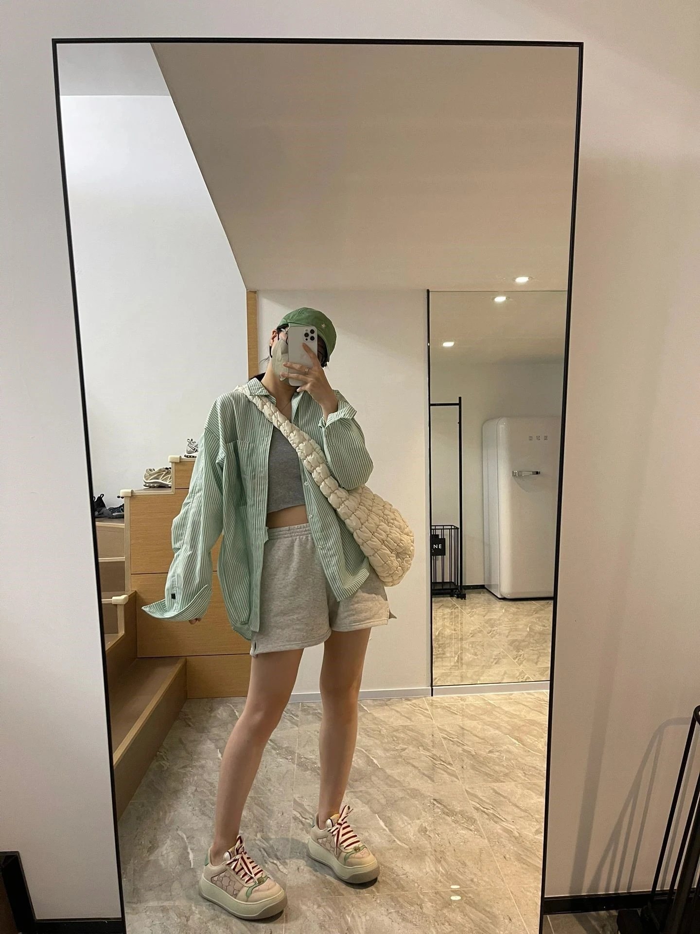 Off-White Diagonal Arrow Platform Sneakers Beige Brown White Sneakers - 4