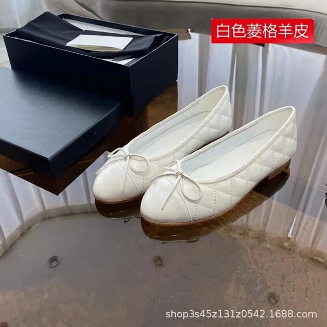 Unbranded Casual Shoes Two-tone cap-toe bow ballet flats product detail image 3