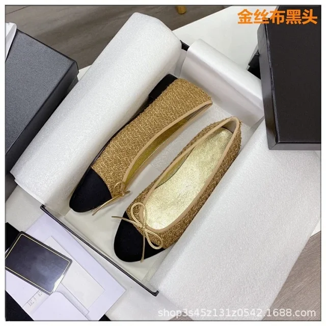 Unbranded Casual Shoes Two-tone cap-toe bow ballet flats product detail image 11