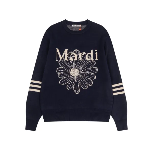 Maison Margiela Daisy Embroidered Sweater Black - 10