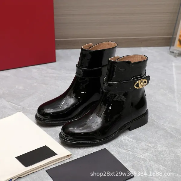 Valentino Garavani VLogo Knee-High Boots Burgundy Leather Boots - 7