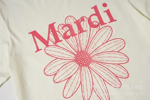 Mardi Flower Print Graphic T-Shirt White - 9