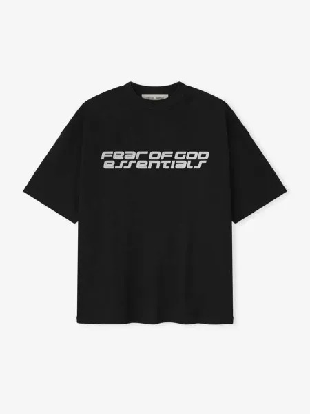 Fear of God Essentials Logo Graphic Oversized T-Shirt Gray - 4