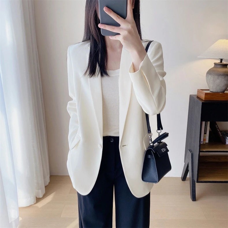 Design Oversized Blazer Navy Blue Blazer - 8