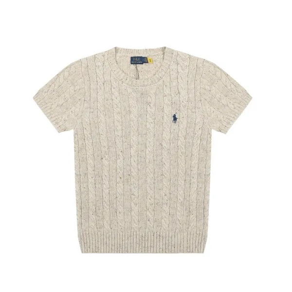 Polo Ralph Lauren Cable Knit Short-Sleeve Sweater Pink - 24