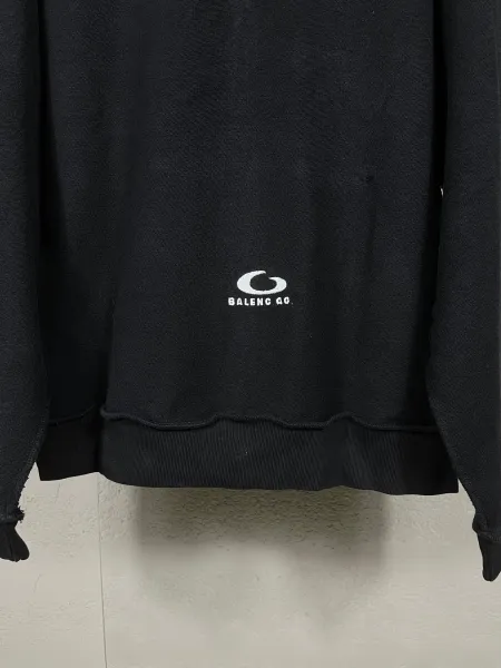 Balenciaga Logo Zip-Up Hoodie Black - 14