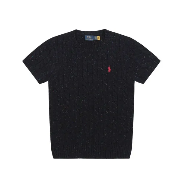 Polo Ralph Lauren Cable Knit Short-Sleeve Sweater Pink - 21
