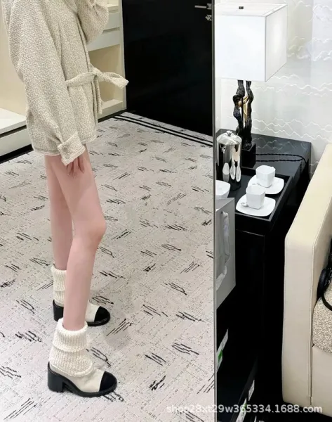 Chanel Knit-Top Ankle Boots Black - 3